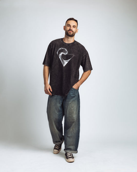 Black Washed Oversize Premium T-Shirt
