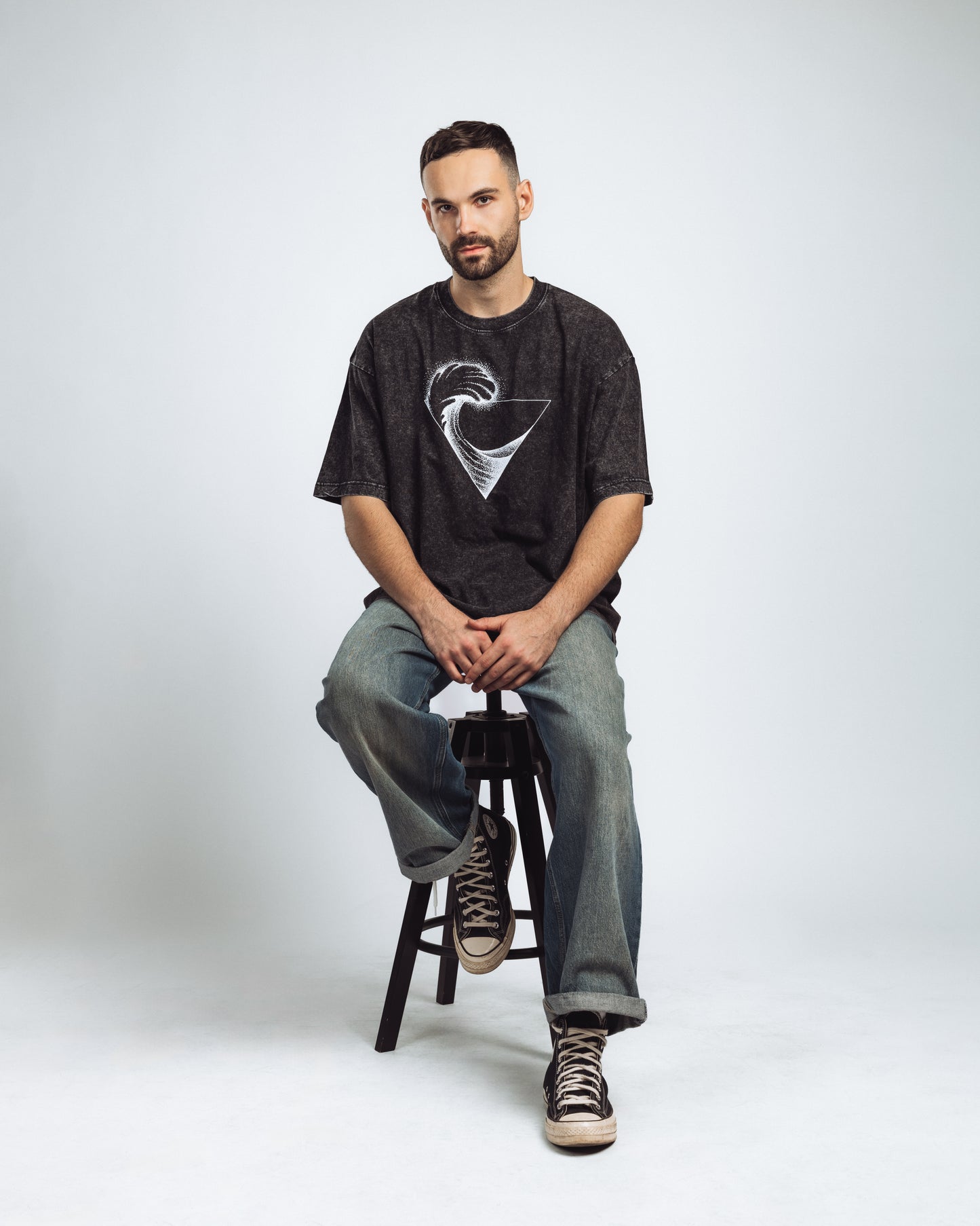 Black Washed Oversize Premium T-Shirt